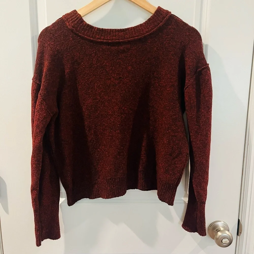 Women's Red Crew Neck Sweater